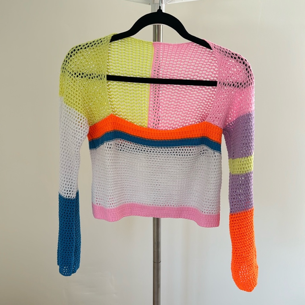 Colorful Knit Crop sweater
